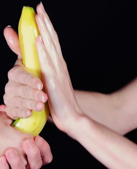تدليك لزيادة عضو مع مثال على الموز